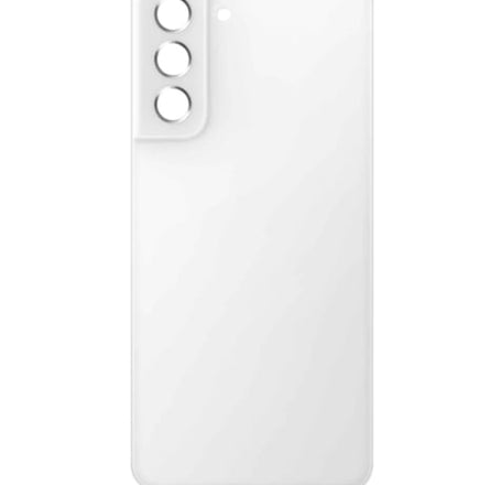 Back Glass with Camera Lens and Adhesive for Galaxy S21 FE (NO LOGO) (WHITE)