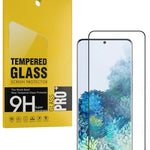 Clear Tempered Glass Anti-Scratch Edge to Edge Black Rim Coverage for Galaxy S21 Plus