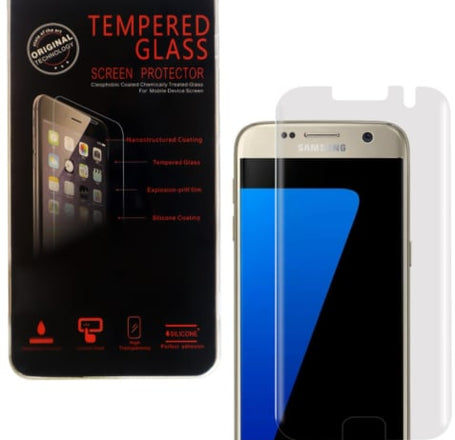 Clear Tempered Glass for Galaxy S7 Edge (Case Friendly / 3D Curved / 1 Piece)