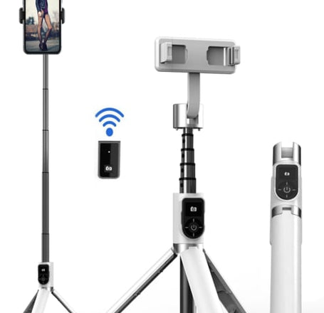 P70S Selfie Stick Tripod w/ Lights - WHITE (Only Ground Shipping)