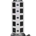 5 Layer Multi Plug Socket Charging Station - 18AC Outlets 2 USB Ports 2 USB-C  Ports (Only Ground Shipping)