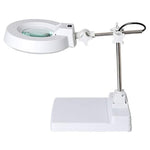 2 in 1 Desktop Magnifier Lamp with LED Light and Adjustable Arm (Only Ground Shipping)