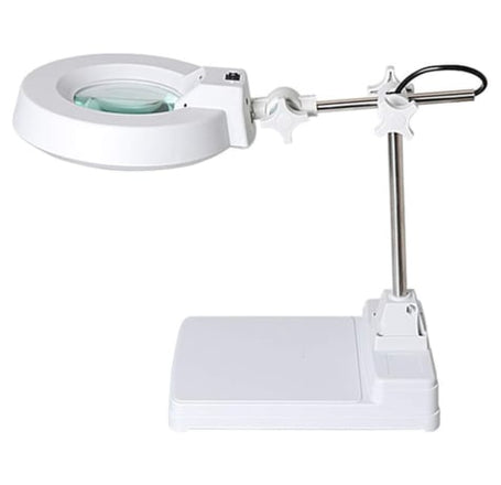 2 in 1 Desktop Magnifier Lamp with LED Light and Adjustable Arm (Only Ground Shipping)