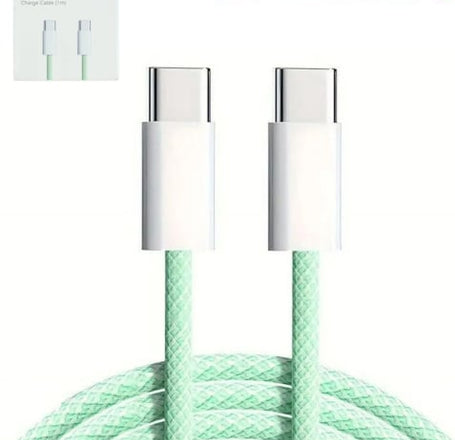 iPhone 15 Series USB C-C Charging Cable (3ft) - GREEN