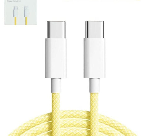 iPhone 15 Series USB C-C Charging Cable (3ft) - YELLOW