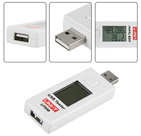 USB Tester UNI-T UT658B USB Tester Digital LCD Voltage Monitor Current Capacity Meter 9V 3A with Backlight