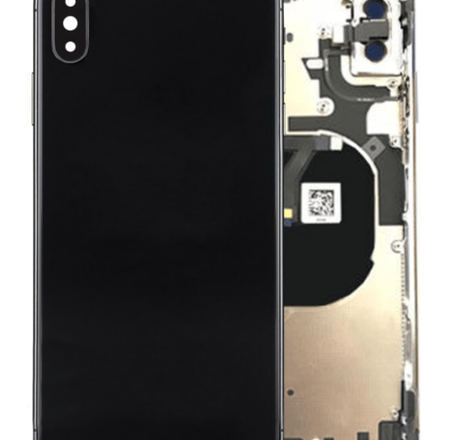 Back Housing Frame with Small Components Pre-Installed for iPhone XS Max (NO LOGO) (SPACE GRAY)