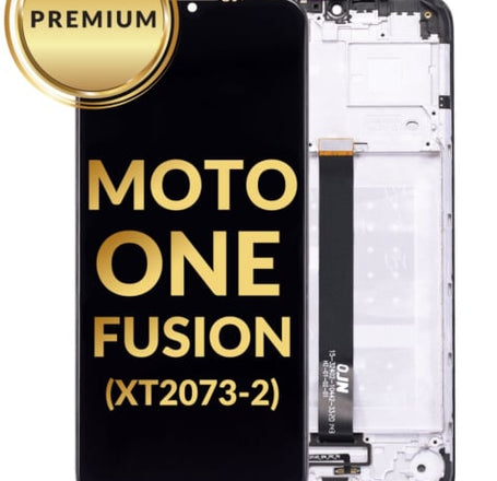 LCD Assembly with Frame for Motorola Moto One Fusion (XT2073-2) (BLACK) (Premium)