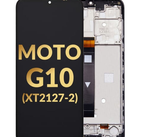 LCD Assembly with Frame for Motorola Moto G10 (XT2127-2) (BLACK) (Premium)