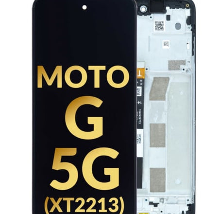 LCD Assembly with Frame for Motorola G 5G 2022 (XT2213) (BLACK) (Premium/Assembled)