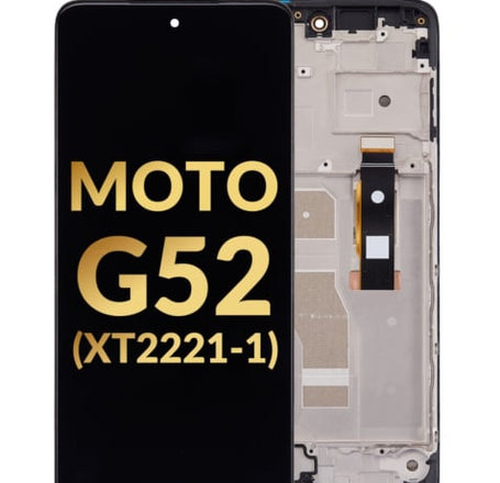 OLED Assembly with Frame for Motorola Moto G52 (XT2221-1 / 2022) (Premium)