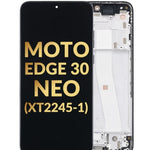 LCD Assembly with Frame for Motorola Edge 30 Neo (XT2245-1 / 2022) (BLACK) (Premium)