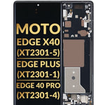 OLED Assembly with Frame (BLACK) (Premium/Refurbished) for Motorola Edge X40 5G (XT2301-5 / 2023) / Edge Plus (XT2301-1 / 2023) / Edge 40 Pro (XT2301-4 / 2023)