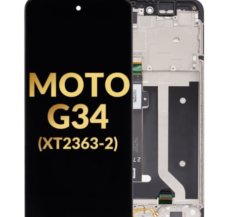 LCD Assembly with Frame for Motorola Moto G34 (XT2363-2) (Premium)