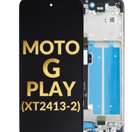 LCD Assembly with Frame for Moto G Play (XT2413-2 / 2024) (BLACK) (Premium)